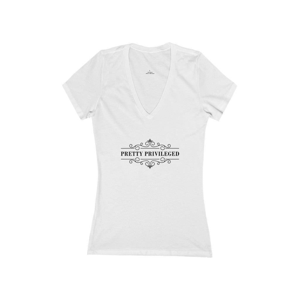 Women's Jersey Short Sleeve Deep V-Neck Tee