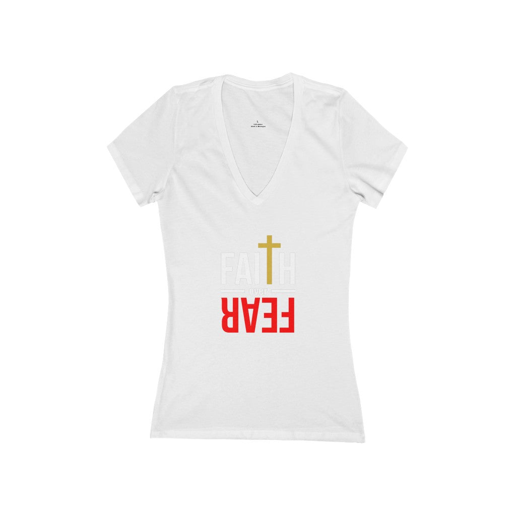 Women's Jersey Short Sleeve Deep V-Neck Tee